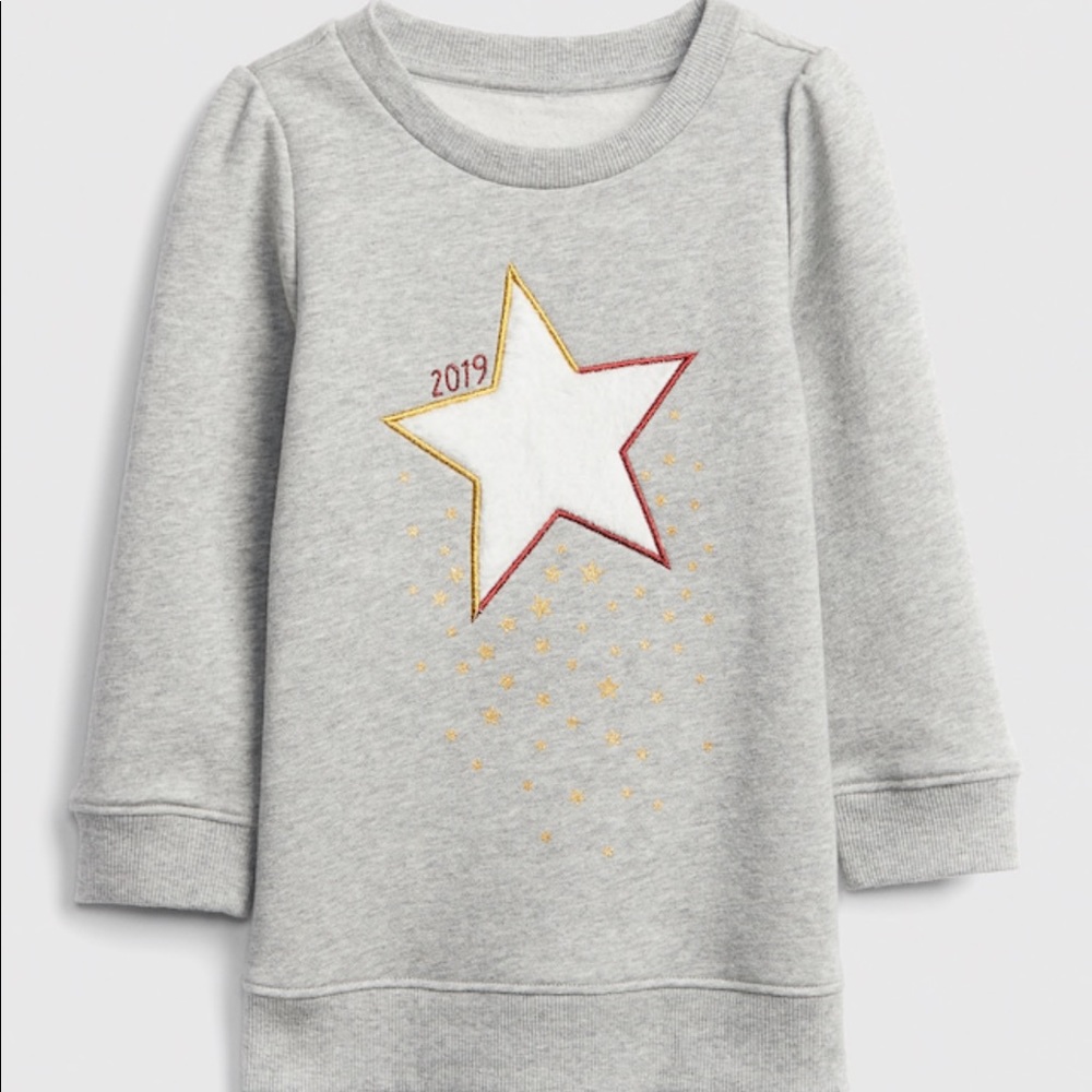 Gap 2019 Star Sweatshirt Dress 4T